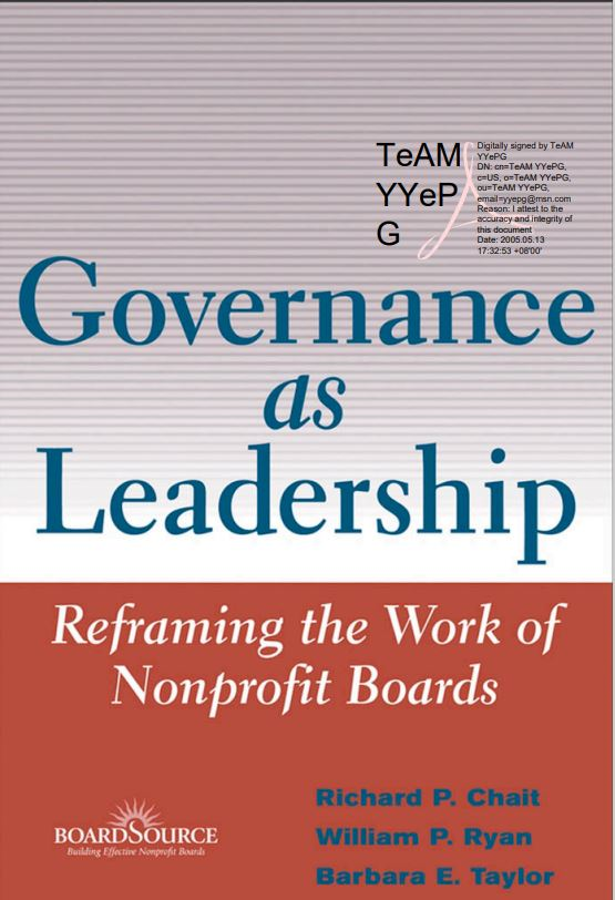 Governance as Leadership