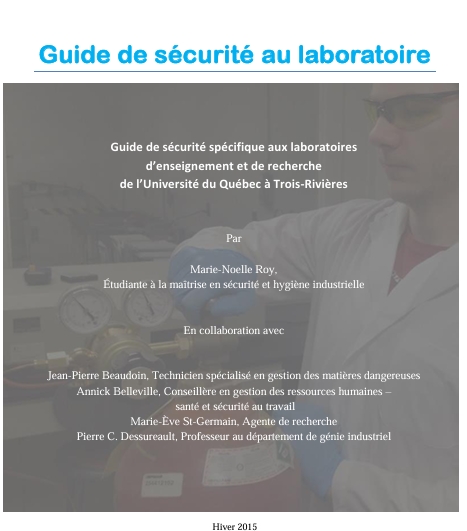 Guide de sécurité au laboratoire